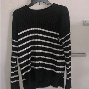 Green & White Stripped Abercrombie Sweater